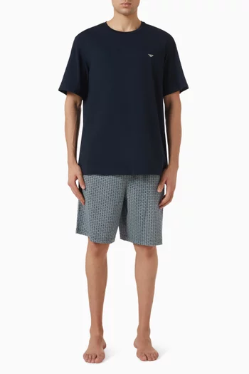 T-shirt & Shorts Pyjama Set in Cotton