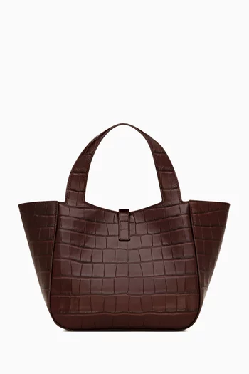 Le 5 À 7 Baby Bea Bag in Crocodile-embossed Leather