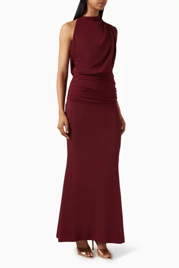 Umaira High-neck Maxi Dress in Jersey
