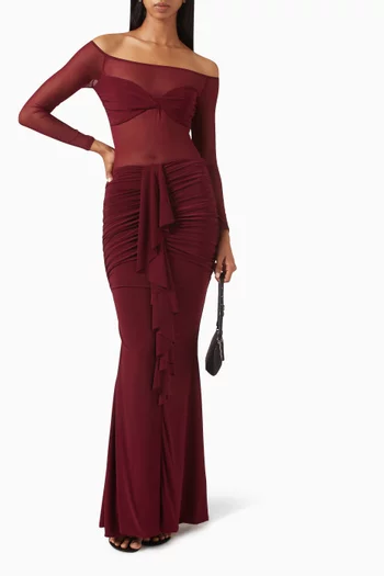 Iskra Extreme Ruffled Maxi Skirt