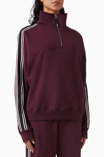 Goldie Oversized Half-zip Sweatshirt in Cotton French-terry
