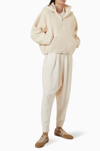 Quarter Zip Hoodie in Sherpa