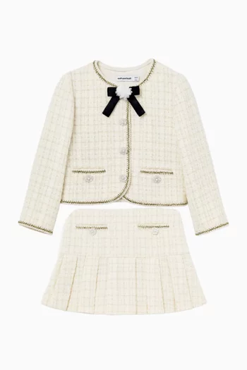 Pleated Skirt in Bouclé