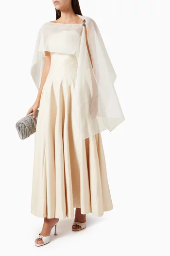 Arielle Strapless Dress in Taffeta & Silk