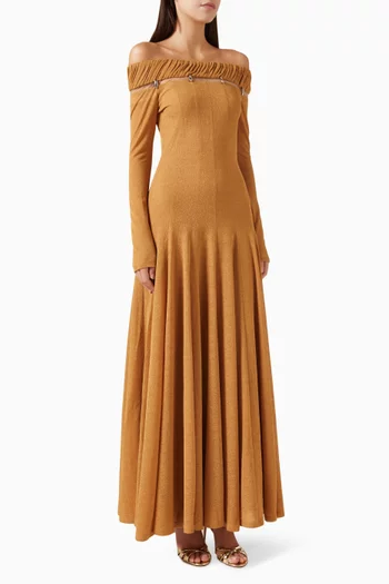 Sorelia Off-shoulder Dress in Jacquard-knit
