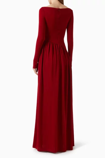 Cosette Asymmetric Dress in Crepe-jersey