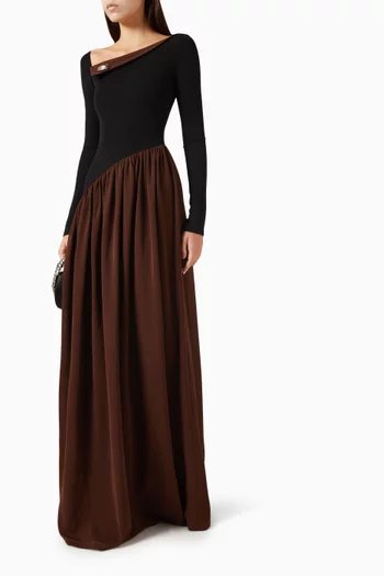 Cosette Asymmetric Dress in Crepe-jersey