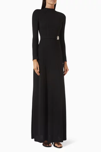 Leonie Belted Dress in Crepe-jersey