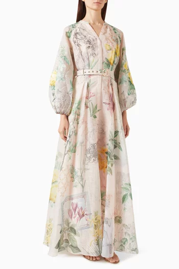 Rosielle Belted Dress in Organza