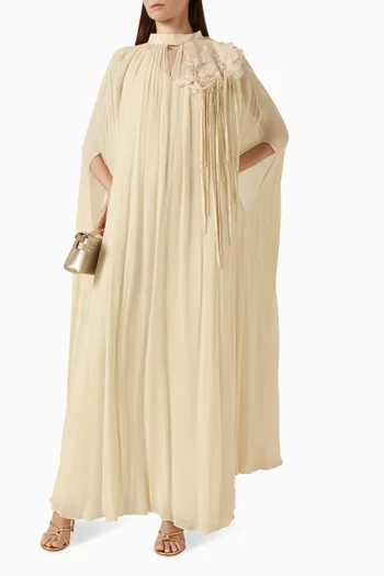 Velisa Cape Dress in Viscose Georgette