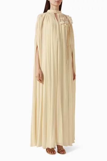 Velisa Cape Dress in Viscose Georgette