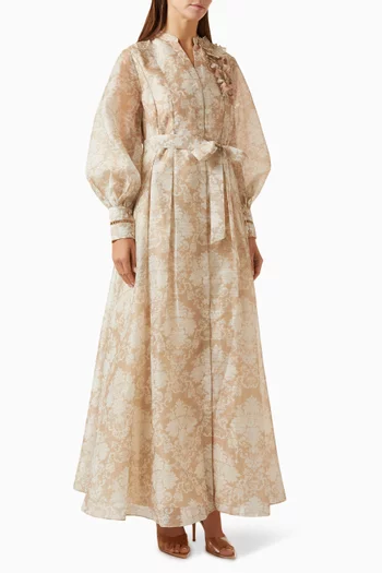 Amie Belted Dress in Ramie Blend