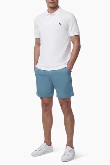 Zebra Logo Polo Shirt in Cotton Piqué