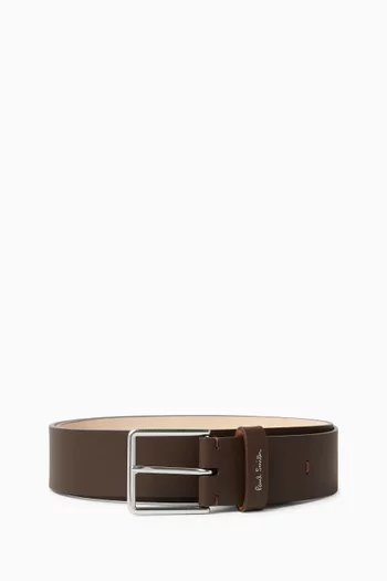 Artist Stripe Stitch Belt in Leather