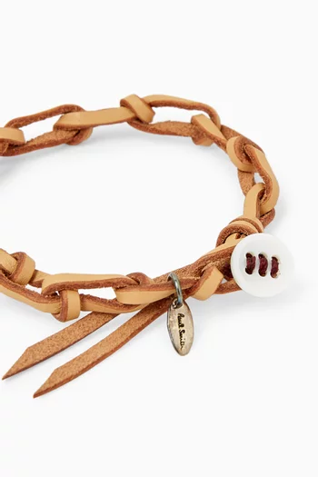Two-Tone Bracelet in Braided Leather