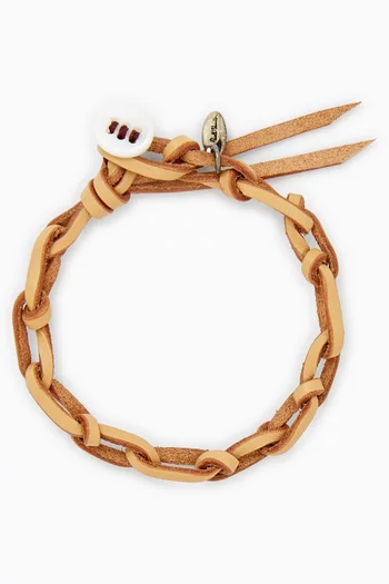 Two-Tone Bracelet in Braided Leather