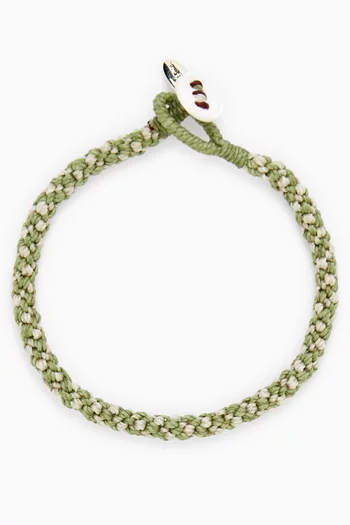 Two-Tone Bracelet in Braided Leather