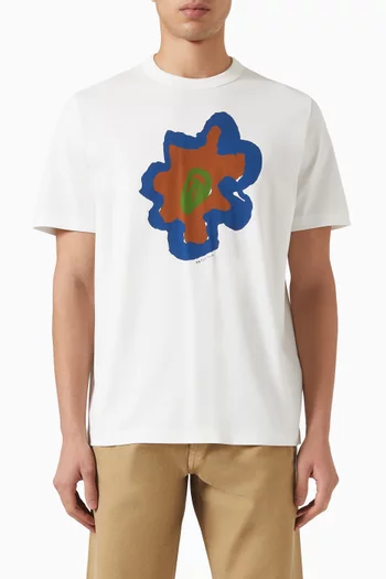 Flower Graphic-print T-shirt in Cotton