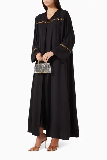 عباية مطرزة كريب