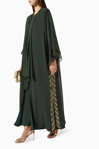 Embellished Abaya Set in Chiffon