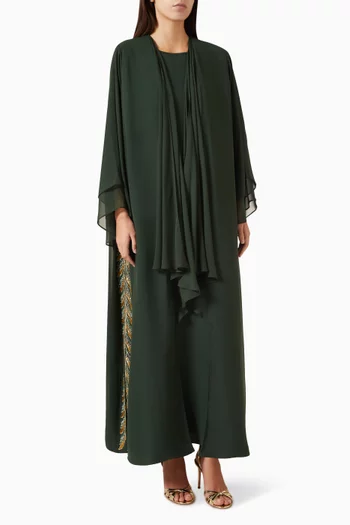 Embellished Abaya Set in Chiffon