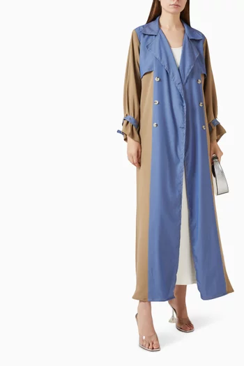 Trench-style Abaya in Crepe