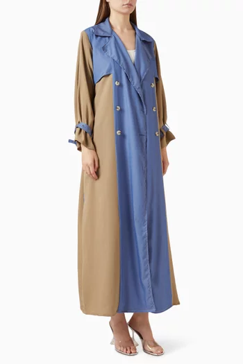 Trench-style Abaya in Crepe