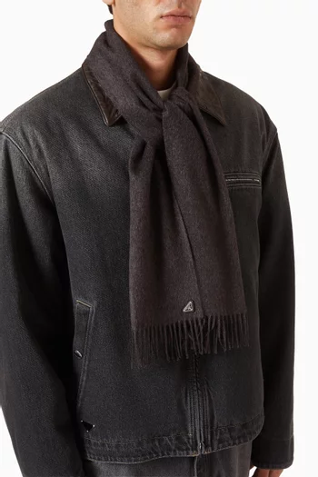 Fringed Scarf in Silk-cashmere