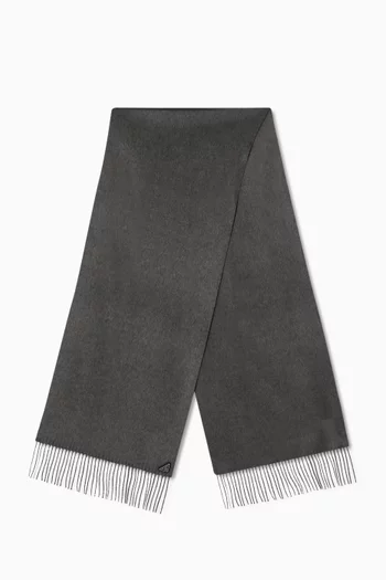 Fringed Scarf in Silk-cashmere