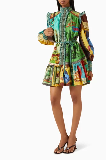 Ace Mini Dress in Cotton & Silk