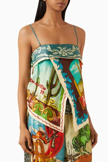 Ace Scarf Top in Silk