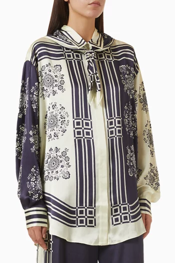 Banderra Scarf Shirt in Silk