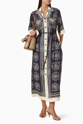 Banderra Midi Shirtdress in Linen
