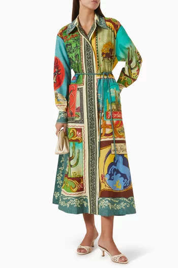 Ace Midi Shirtdress in Cotton & Silk