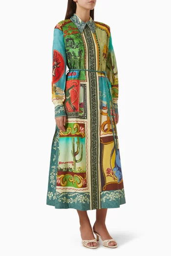 Ace Midi Shirtdress in Cotton & Silk