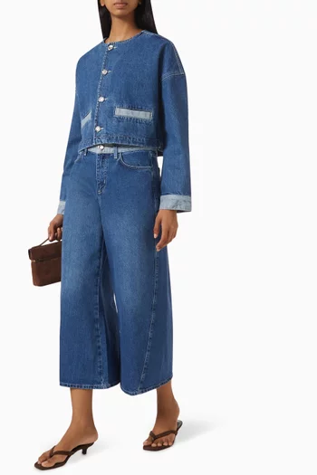 Verona Cropped Jacket in Denim