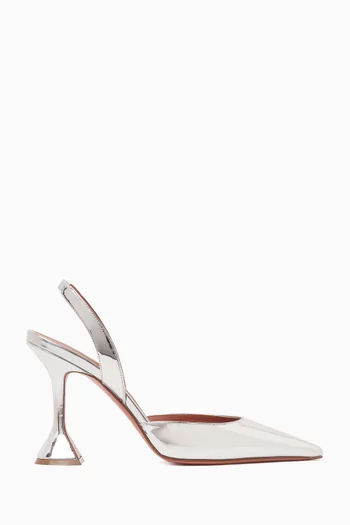 Holli 95 Slingback Pumps in Metallic Leather