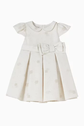 Bow Jacquard Dress