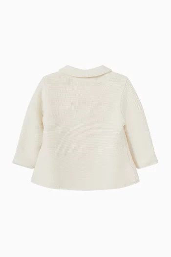 Double-breasted Coat in Cotton & Wool
