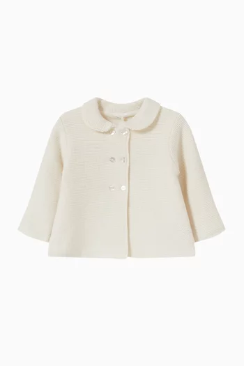 Double-breasted Coat in Cotton & Wool