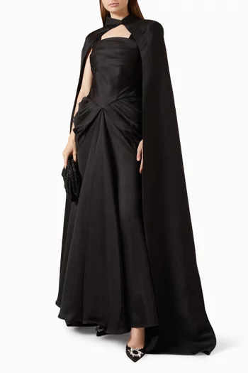 Drape Dress & Cape Set
