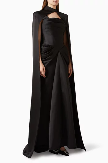Drape Dress & Cape Set