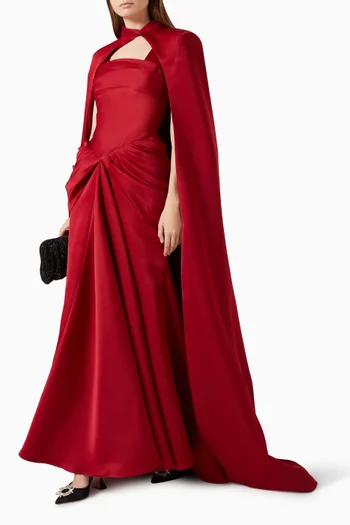 Drape Dress & Cape Set