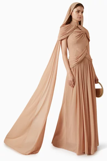 Drape Dress & Cape Set