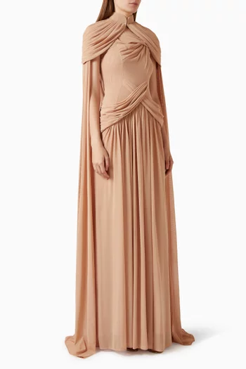 Drape Dress & Cape Set