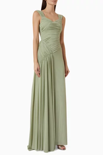 Asymmetric Pleated Dress