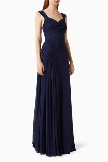 Asymmetric Pleated Dress