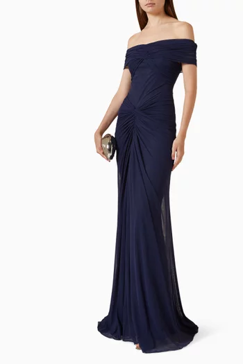 Ruched Off-shoulder Dress