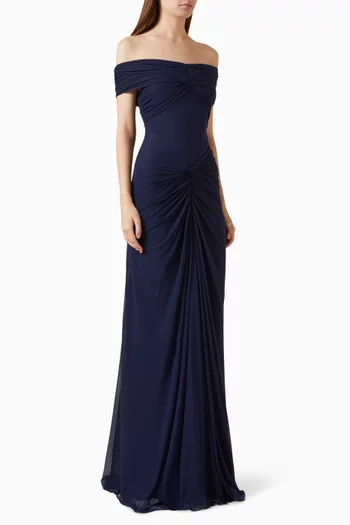 Ruched Off-shoulder Dress