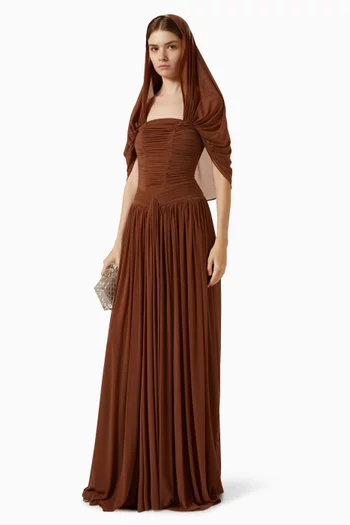 Drape Hooded Dress